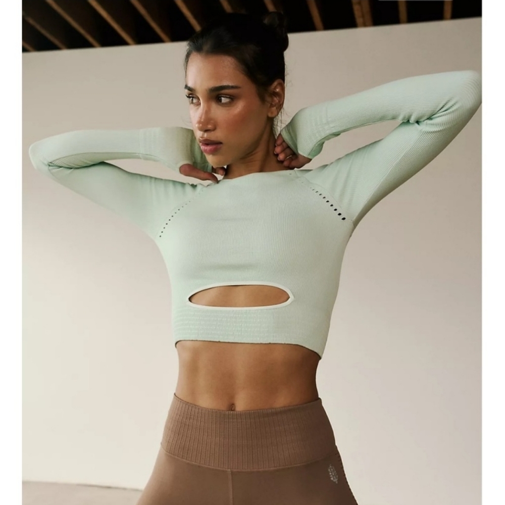 FP Movement by Free People Mint Long Sleeve Top